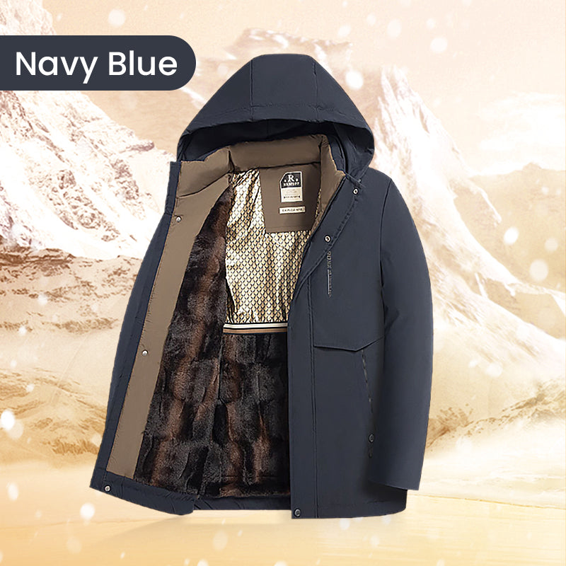 🧥 66% RABATT JETZT! ✨ Herren Wintermantel mit Abnehmbarer Kapuze - Hochleistungs-Daunenisolierung & Wasserdichtes Design für Arktische Temperaturen ❄️🛡️