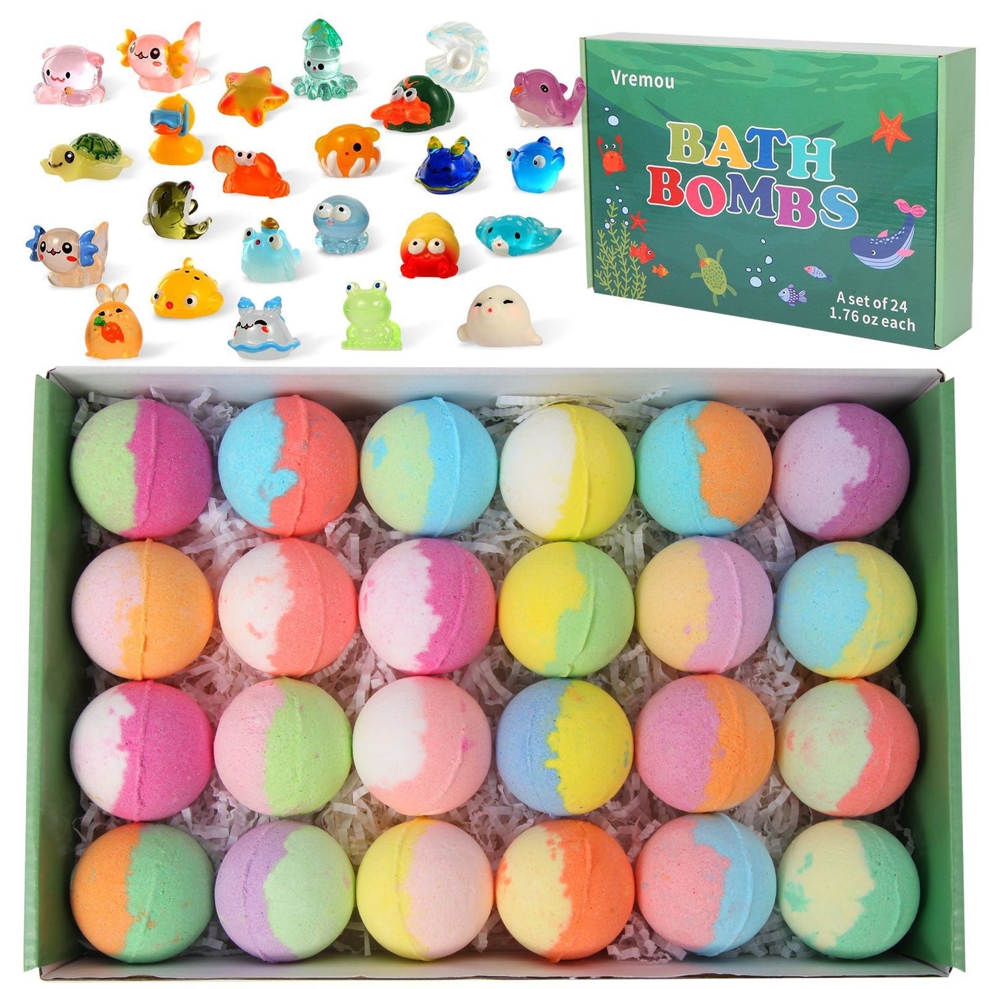 📢50 % RABATT !!🔥12-teiliges Badebomben-Geschenkset für Kinder