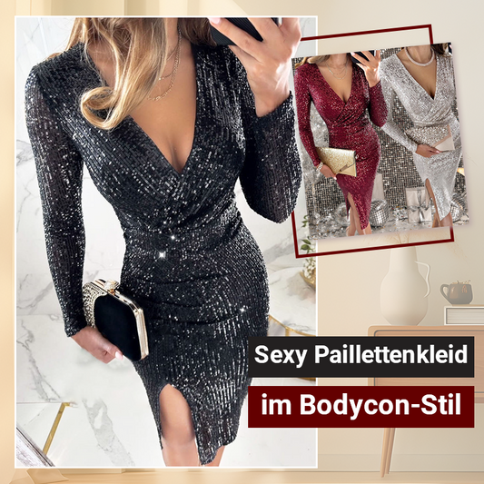 🎅Weihnachtsverkauf 59% Rabatt🎄Sexy Paillettenkleid im Bodycon-Stil✨