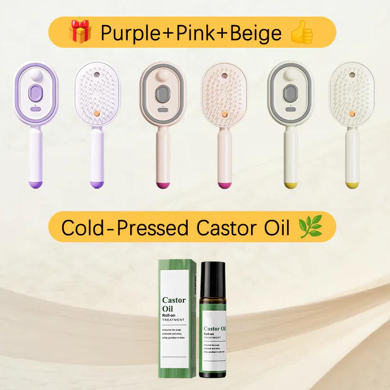 🔥NUR AM LETZTEN TAG IM ANGEBOT !! 🔥ProGlide™🇬🇧 Kopfhaut-Massagekamm 💆♀️ – Selbstreinigend 🧼, verfilzungsfrei ✂️ & Anti-Frizz-Haarbürste mit beruhigendem Sprühnebel 💨✨ | Perfekt für trockenes, sprödes Haar 💧🌟