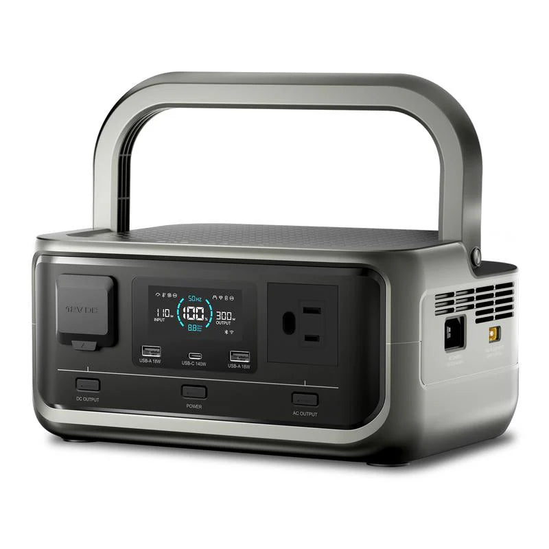 Tragbare Powerstation, 256Wh LiFePO4 Akku, 300W (Max 600W) Solargenerator, <20 ms USV, 100W USB C Ausgang, 3000 Ladezyklen Für Camping Draußen Reisen Notfälle Spieler Festival