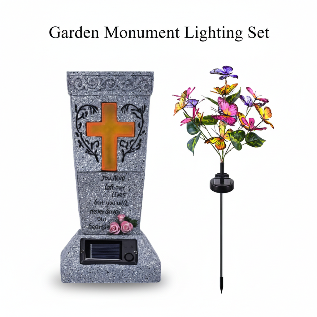 🪔 50% RABATT! 💐 Solarbetriebene LED-Grabvase mit Erdspieß – Automatisches Ein-/Ausschalten, Wasserdicht & Perfekter Dauerhafter Grabstein-Halter ✨
