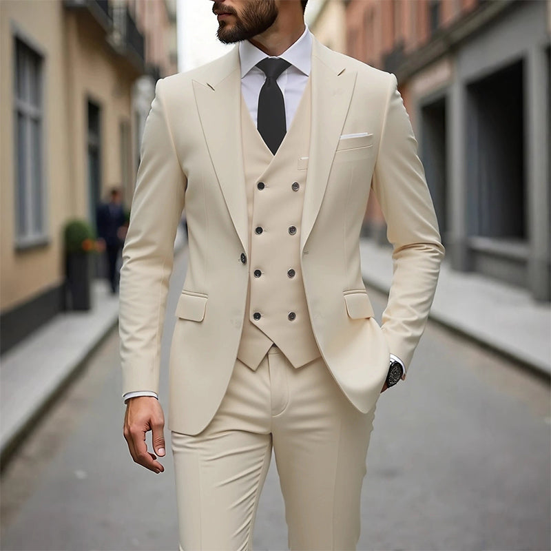 🔥LETZTER TAG DES SALE 50 % RABATT!!👕Herren Slim-Fit 3-teiliges Anzugset