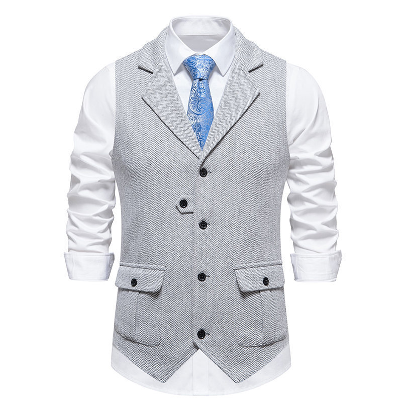 🎯🎯 Das neue Modell 2026 ist da!!🎽Herren-Weste aus klassischem Tweed mit Fischgrätenmuster