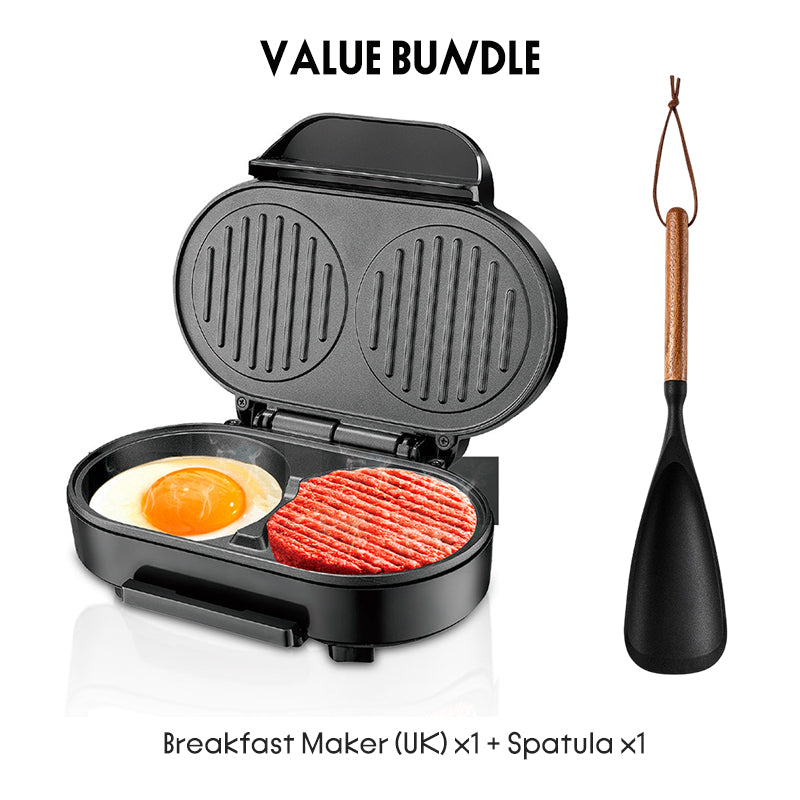 🥞 Multifunktionale Grillplatte & Frühstücksmaschine 🥩 Perfekt für Frühstück & Grillen