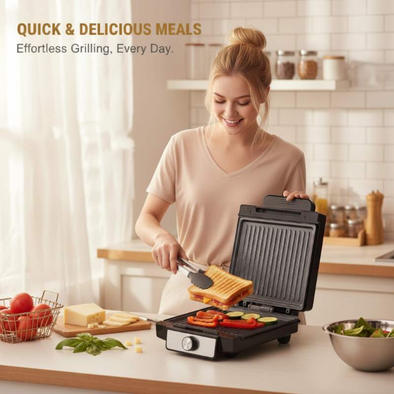 1400W Elektrische Panini-Presse & Grillgerät