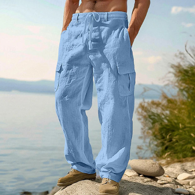 🔥Solange der Vorrat reicht 50 % Rabatt!🎉Lässiger Komfort: Cargo-Hose aus Baumwolle & Leinen 🌿✨