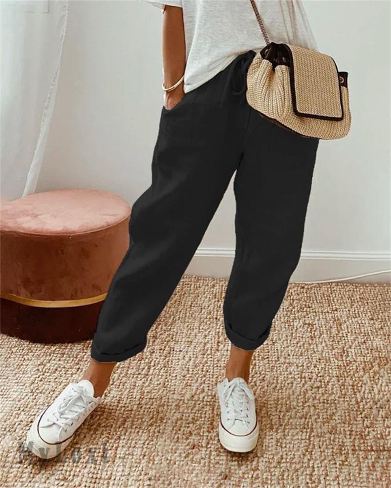 💕Letzter Tag der Aktion - 50% OFF💕👗Casual Hosen aus Baumwolle und Leinen für Frauen