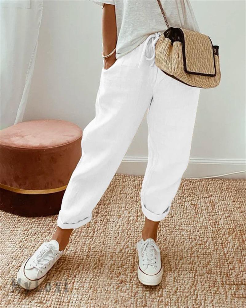 💕Letzter Tag der Aktion - 50% OFF💕👗Casual Hosen aus Baumwolle und Leinen für Frauen