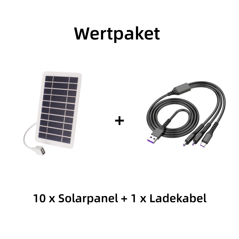 🔥 50% RABATT 💥 Mini Solarpanel 2W/5V – flexibel, effizient & ideal für Camping & Outdoor ☀️✨