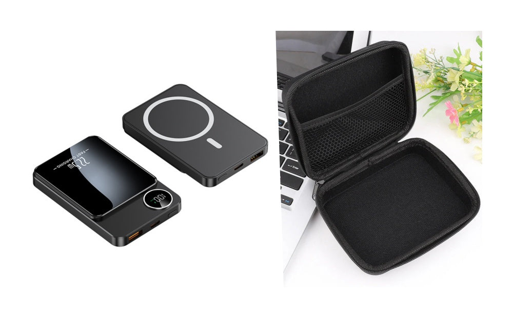 🔋Professionelles magnetisches Ladegerät für Reisende und Profis | 22,5 W kabelgebunden & 15 W kabellos | 10.000 mAh | Schnelle Lieferung