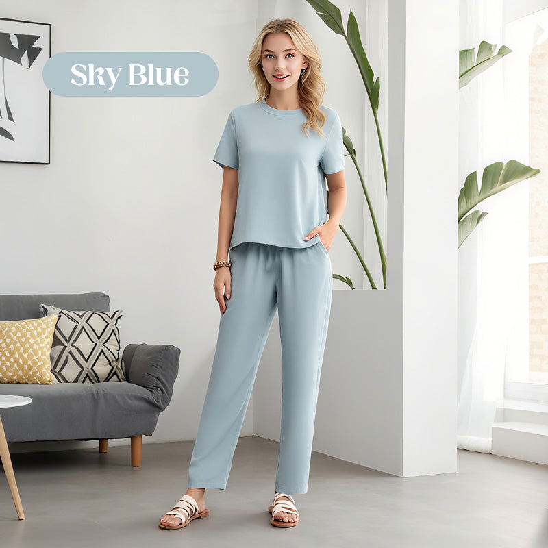 🌸 Weiches, lässiges Damen-Set aus Oberteil und Hose
