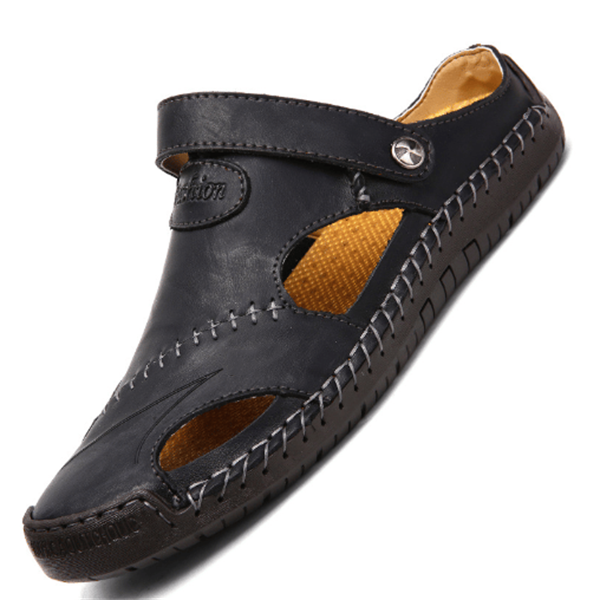 📢50% zeitlich begrenzter Rabatt✨Große Größe Weiches Leder Männer Atmungsaktive Outdoor-Sandalen