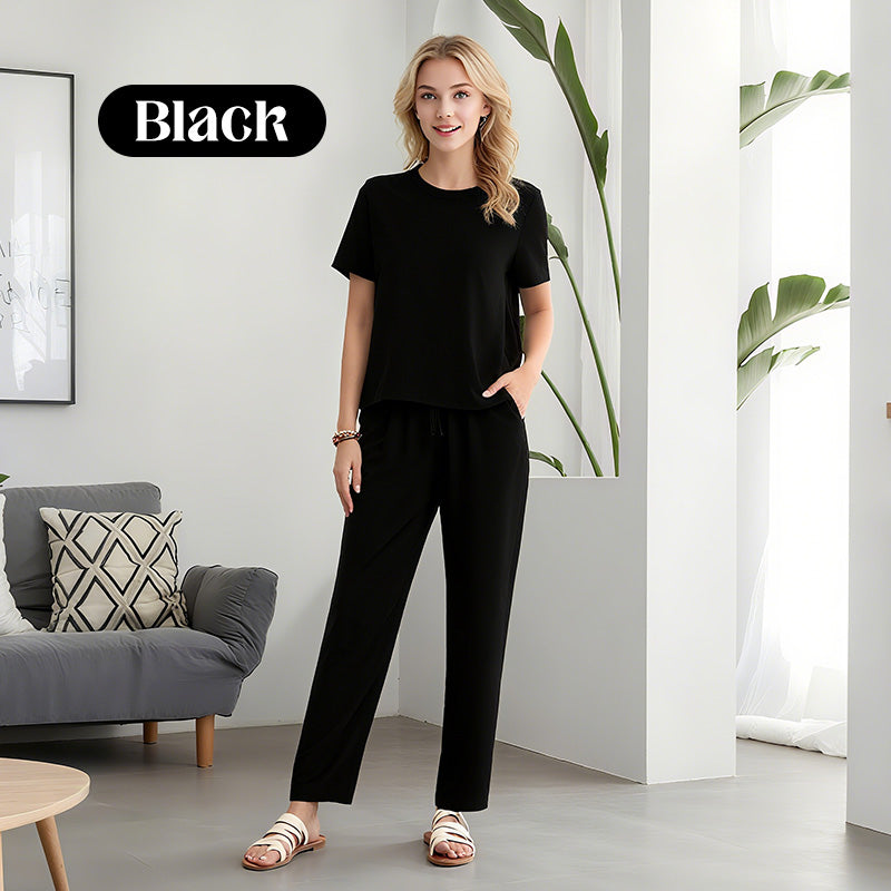 🌸 Weiches, lässiges Damen-Set aus Oberteil und Hose