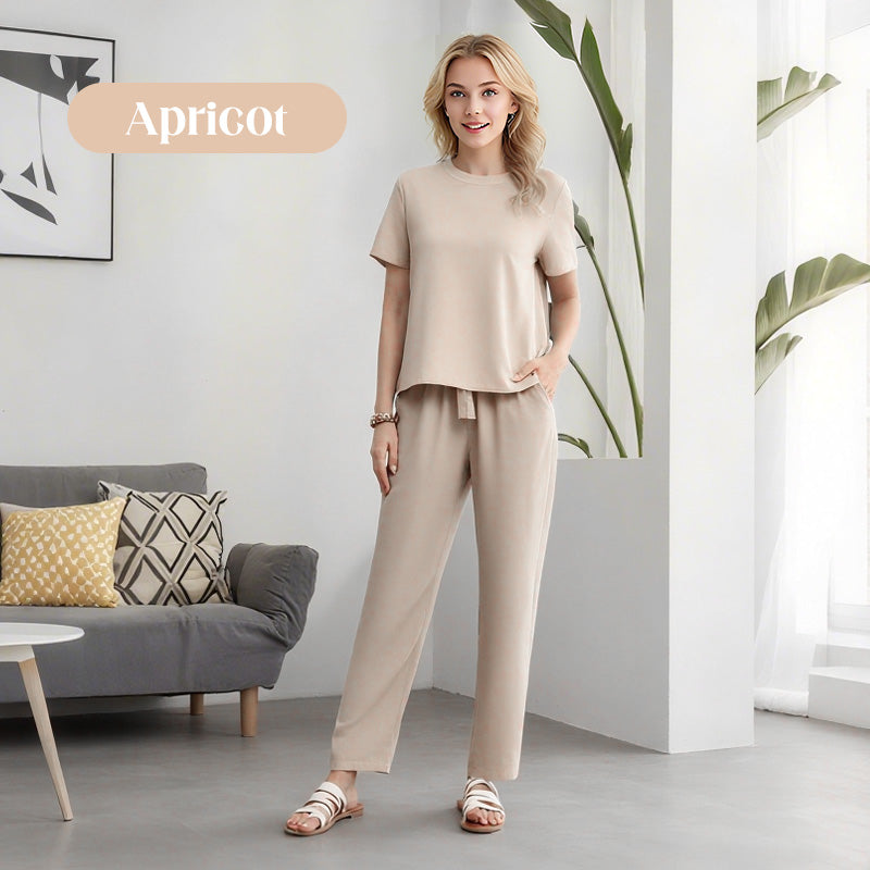 🌸 Weiches, lässiges Damen-Set aus Oberteil und Hose
