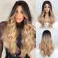 💇‍♀️28 Zoll lange, gewellte Perücken für Damen, wunderschöne, voluminöse Perücken ohne Pony, synthetische Lace-Front-Perücken für Partys und den Alltag, Perücken, die wie echtes Haar aussehen.
