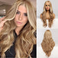 💇‍♀️28 Zoll lange, gewellte Perücken für Damen, wunderschöne, voluminöse Perücken ohne Pony, synthetische Lace-Front-Perücken für Partys und den Alltag, Perücken, die wie echtes Haar aussehen.