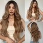 💇‍♀️28 Zoll lange, gewellte Perücken für Damen, wunderschöne, voluminöse Perücken ohne Pony, synthetische Lace-Front-Perücken für Partys und den Alltag, Perücken, die wie echtes Haar aussehen.