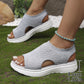 👡 Atmungsaktive Plateau-Sandalen aus Strick für Damen – leicht & komfortabel