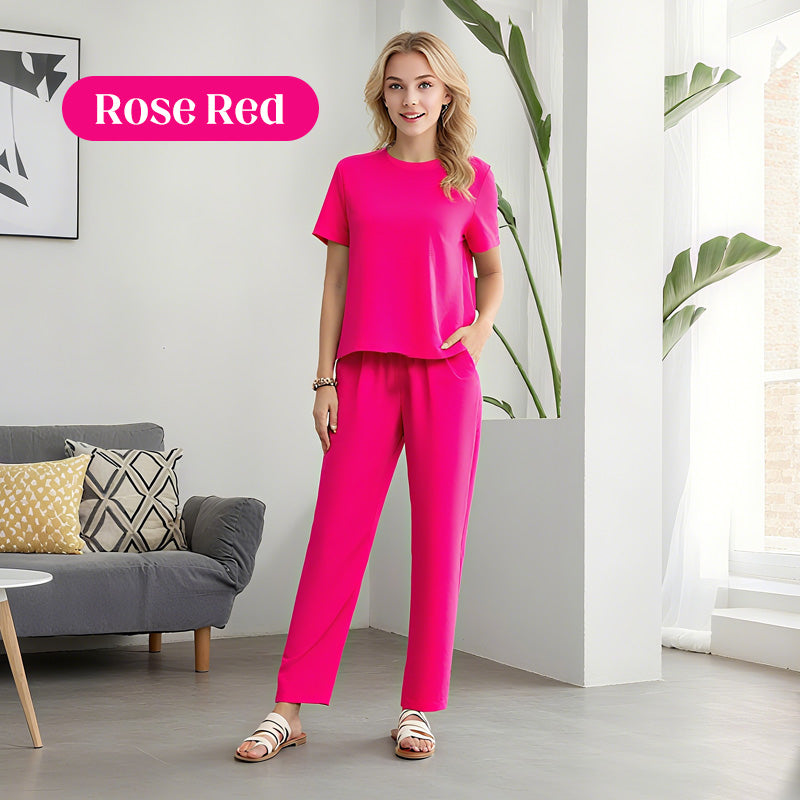 🌸 Weiches, lässiges Damen-Set aus Oberteil und Hose