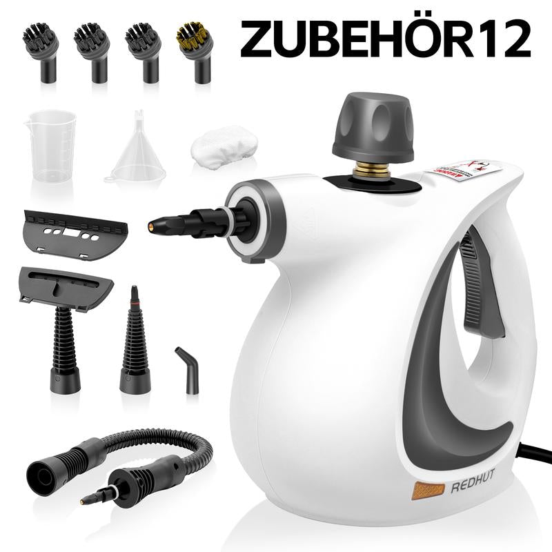 🔥Druckbeaufschlagter Hand-Multiflächen-Naturdampfreiniger mit 12-teiligem Zubehörset
