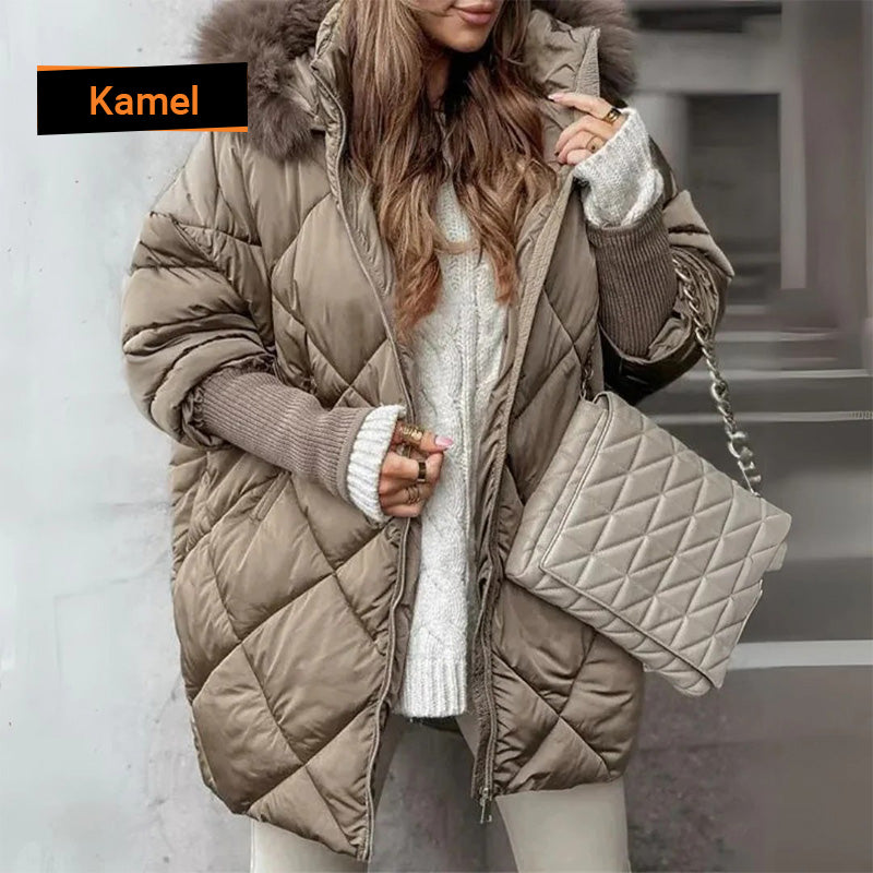 ❄️Winterschlussverkauf❄️Damen Midi-Parka mit Strickärmeln✈️Kostenloser Versand✈️
