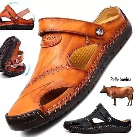 📢50% zeitlich begrenzter Rabatt✨Große Größe Weiches Leder Männer Atmungsaktive Outdoor-Sandalen