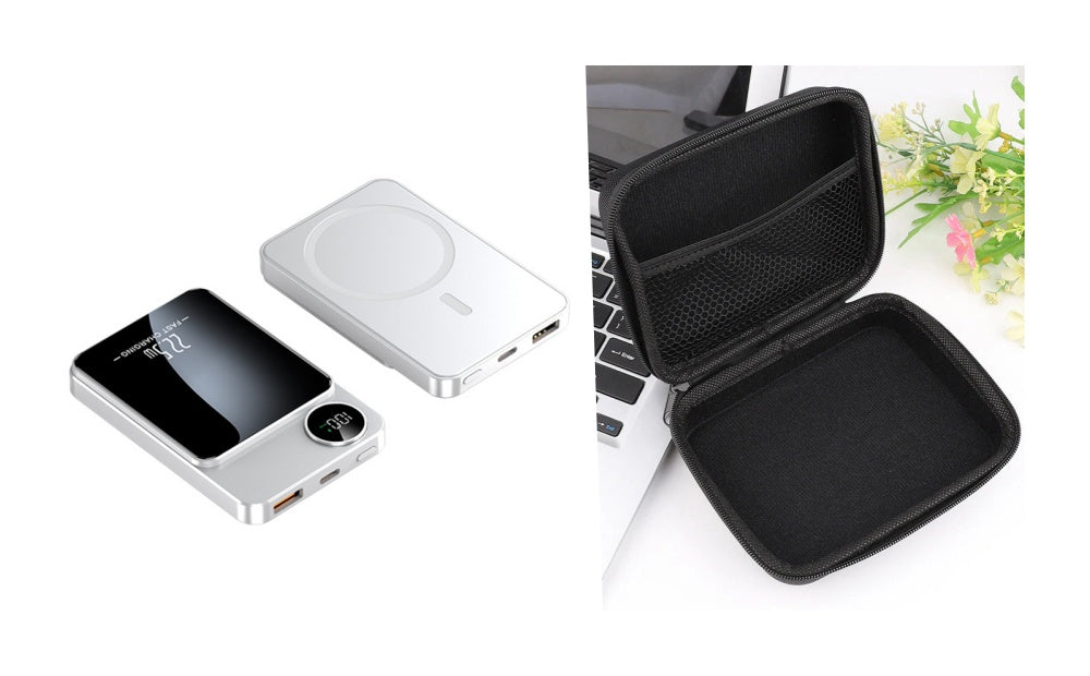 🔋Professionelles magnetisches Ladegerät für Reisende und Profis | 22,5 W kabelgebunden & 15 W kabellos | 10.000 mAh | Schnelle Lieferung