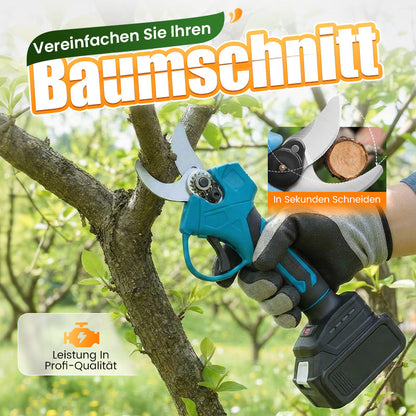 🔥 50% RABATT! ✨ ELEKTRISCHE GARTENSCHEERE - Akku & 10mm Schnittkapazität, 2h Schnellladung, Ergonomisch für Garten und Obstgarten 🌿🔋