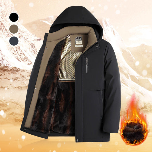 🧥 66% RABATT JETZT! ✨ Herren Wintermantel mit Abnehmbarer Kapuze - Hochleistungs-Daunenisolierung & Wasserdichtes Design für Arktische Temperaturen ❄️🛡️