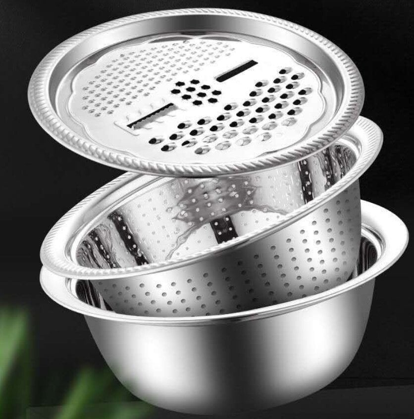 🍽️ 50% RABATT! 3-in-1 Edelstahl-Küchensieb-Set – Rostfrei, Vielseitig & Lebensmittelecht 👨‍🍳
