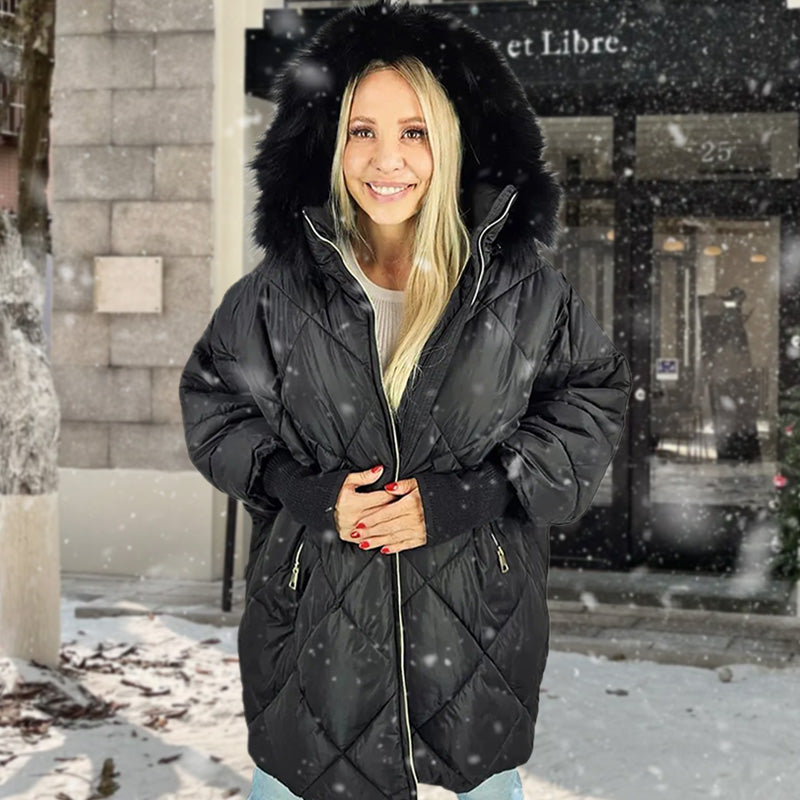 ❄️Winterschlussverkauf❄️Damen Midi-Parka mit Strickärmeln✈️Kostenloser Versand✈️
