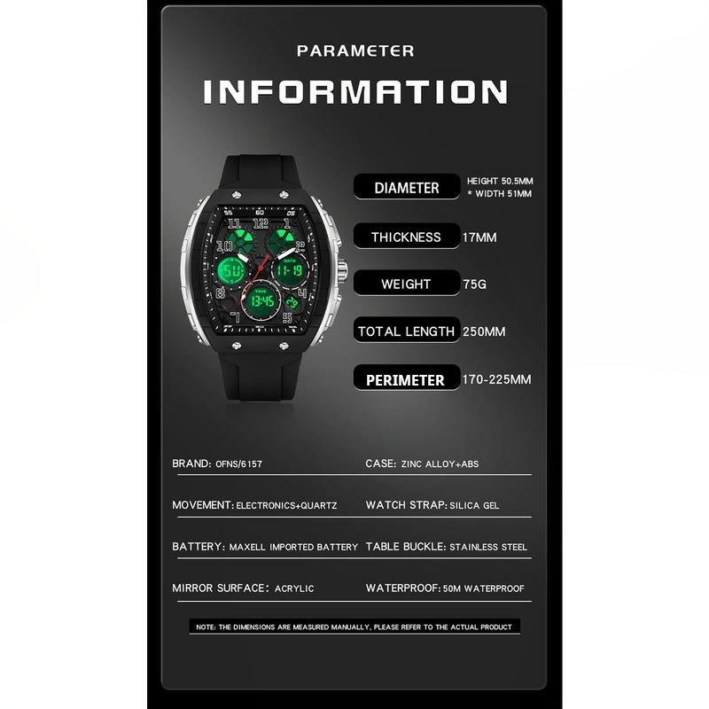 🎁Weihnachtsangebot 60 % Rabatt🎄Sportliche, leuchtende Digital-Automatikuhr für Herren