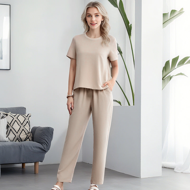 🌸 Weiches, lässiges Damen-Set aus Oberteil und Hose