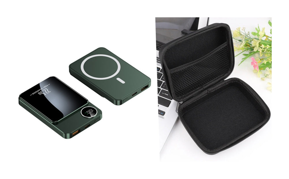 🔋Professionelles magnetisches Ladegerät für Reisende und Profis | 22,5 W kabelgebunden & 15 W kabellos | 10.000 mAh | Schnelle Lieferung