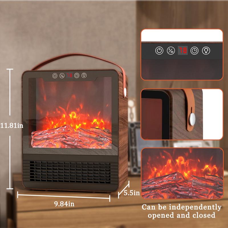 📢📢 50 % RABATT !! ⏰Mini-Elektro-Wandheizung 1500 W mit realistischem 3D-Flammeneffekt Ideal für Schlafzimmer, Wohnzimmer und Büros