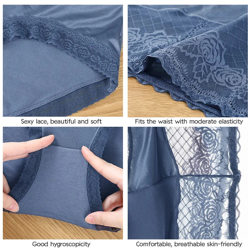 ⏳Begrenzte Zeit 50% Rabatt💥Hohe Taille Anti-Side Leakage Spitze Höschen