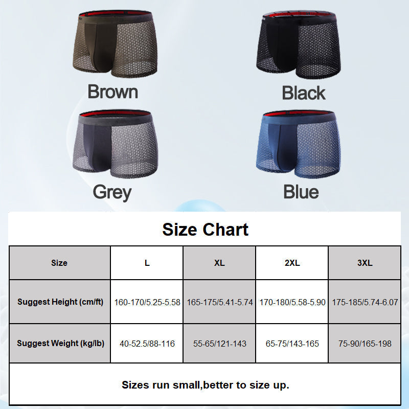 Atmungsaktive Mesh-Boxershorts für Herren