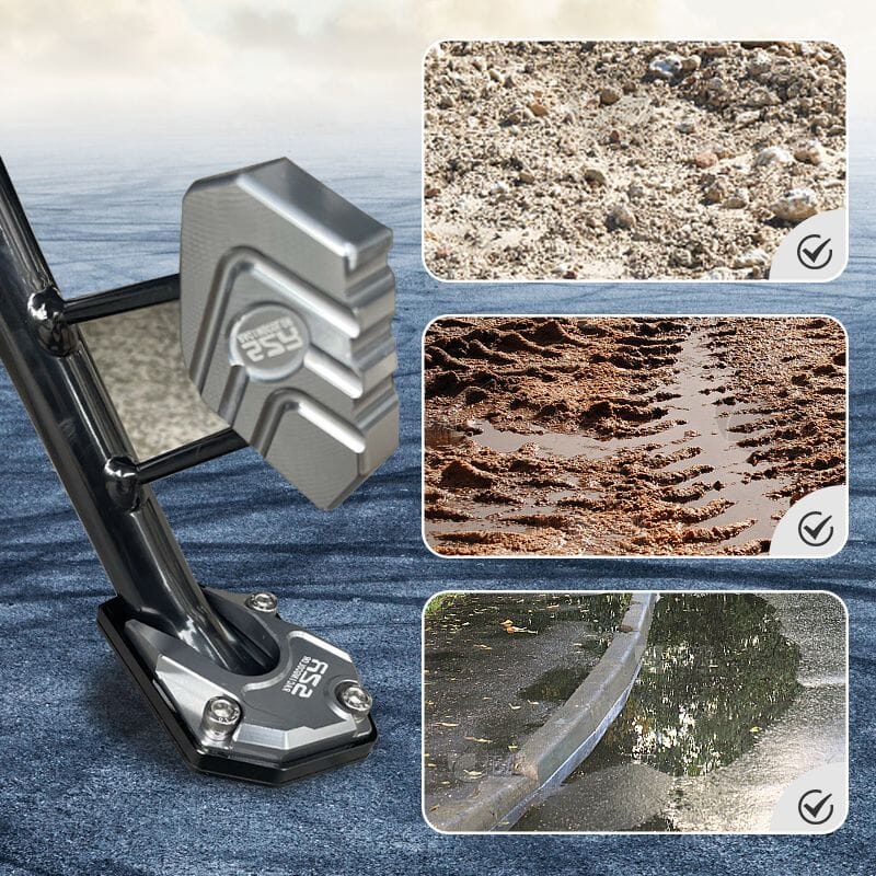 🛵 50% RABATT! 🎉 Motorrad-Ständerfuß-Verbreiterung – Mehr Stabilität, Einfache Montage & Rostfester Stahl 🔩📦