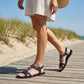 👡 LIMITIERTES ANGEBOT:50% RABATT! 🌼 Flache Damen-Sandalen – Runde Zehen, Atmungsaktiv, Verstellbarer Knöchelriemen & Blumen-Dekor ✨