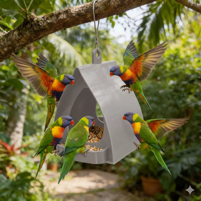 Aufhängbarer Vogelfutterspender für den Garten mit Dach