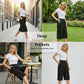 🌞 Sommerneuheiten – Jetzt bis zu 50% sparen! 💰Damen 5/8-Caprihose mit Gummibund – bequem, atmungsaktiv & vielseitig