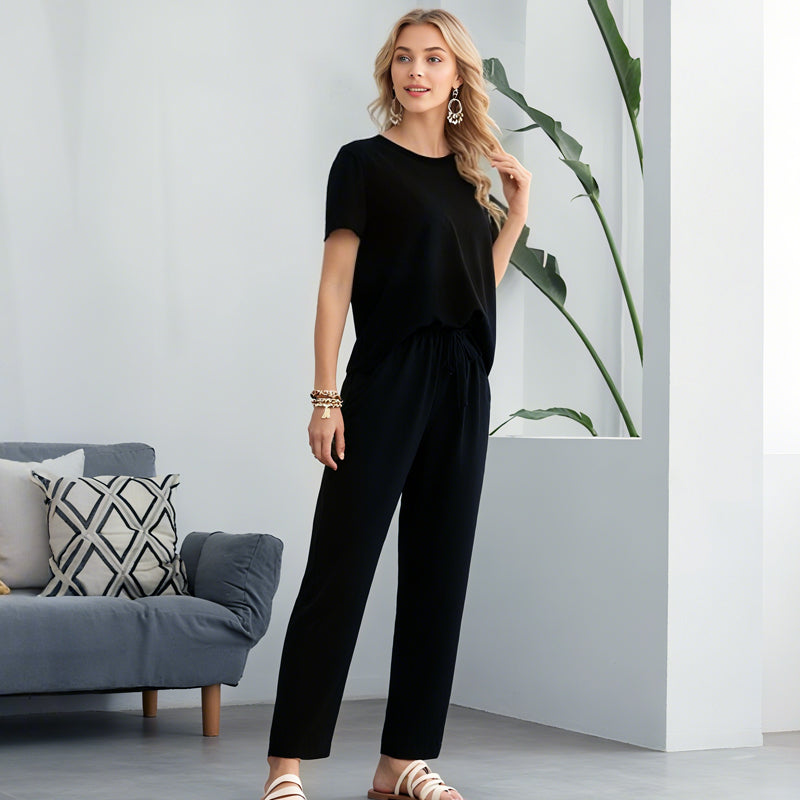 🌸 Weiches, lässiges Damen-Set aus Oberteil und Hose