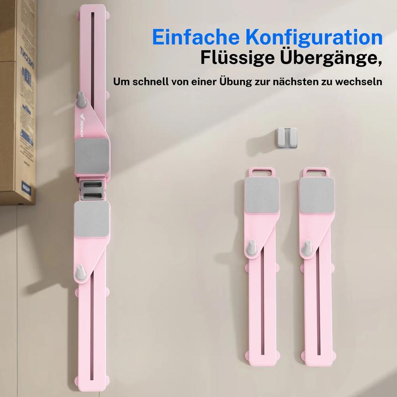 Multifunktions-Bauchtrainingsbrett faltbarer Pilates-Reformer mit Kniematte Timer & Widerstandsbändern für zu Hause Training Bauch Rücken Schultern Beine