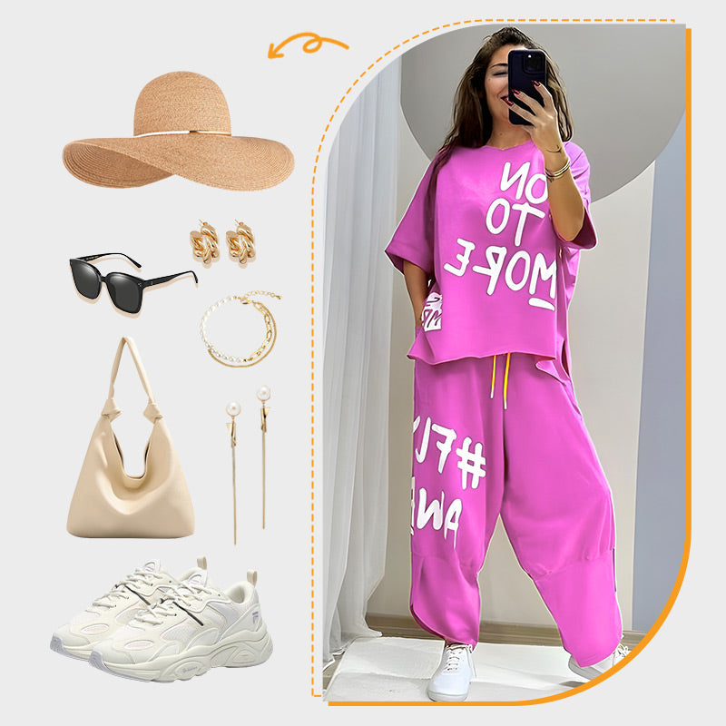 Zweiteiliges Freizeit-T-Shirt-Set