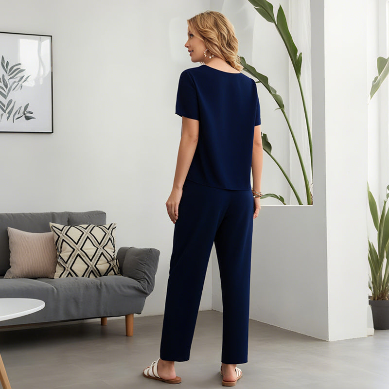 🌸 Weiches, lässiges Damen-Set aus Oberteil und Hose