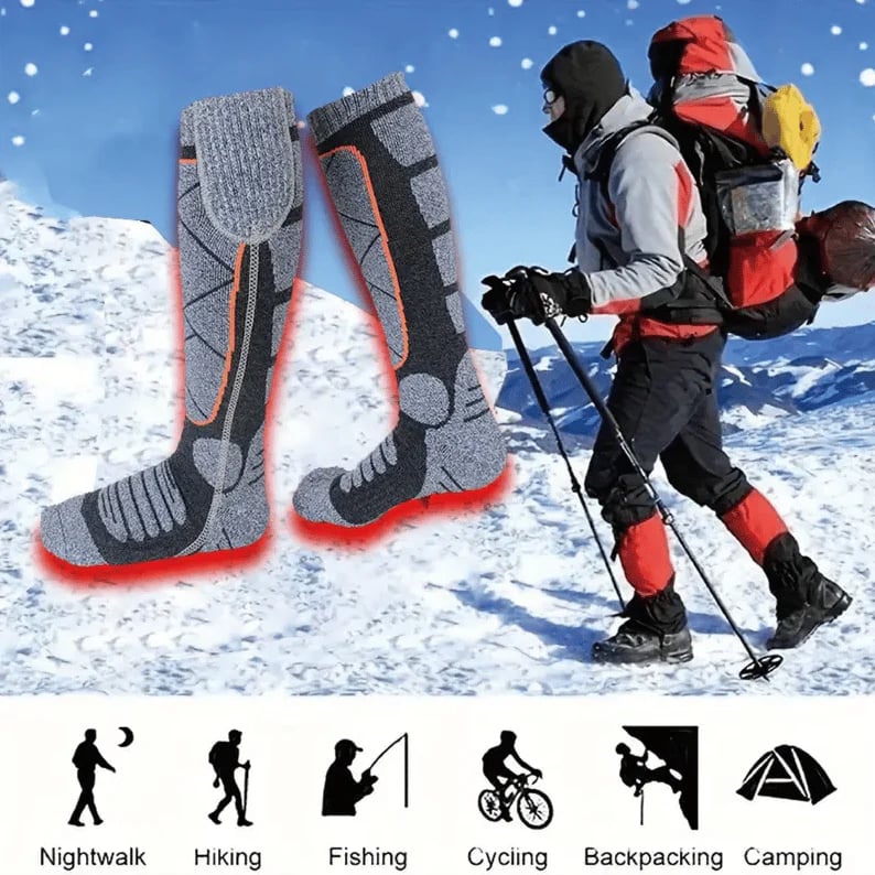 🎁Waschbare, wiederaufladbare Heizsocken für Damen und Herren