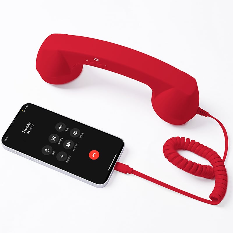 🎄Weihnachtsangebot📞Retro-Telefonhörer für iPhone & Android – Vintage-Hörer mit Typ-C, HD-Mikrofon & Lautsprecher