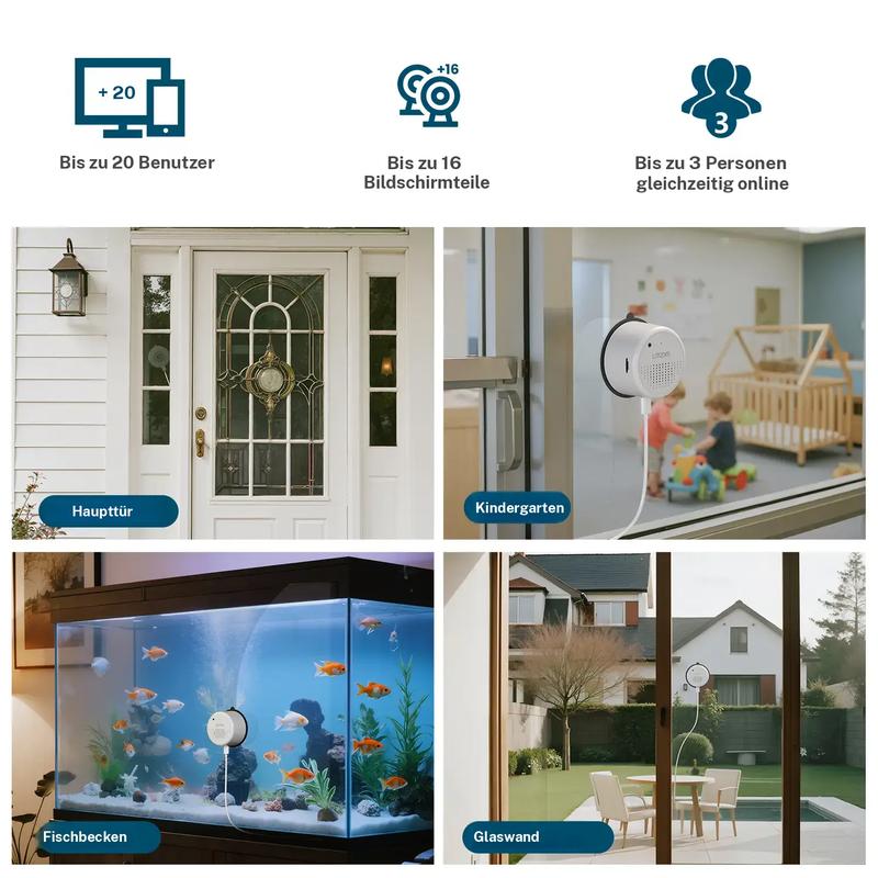 🔥 Kristallklare 2K-Überwachungskamera 🎥 Farbnachtsicht 🌙 24/7-Aufzeichnung und intelligente Alarme 🚨 Einfache Installation! 🔒