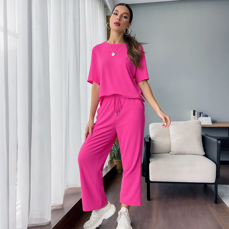 🌸 Weiches, lässiges Damen-Set aus Oberteil und Hose